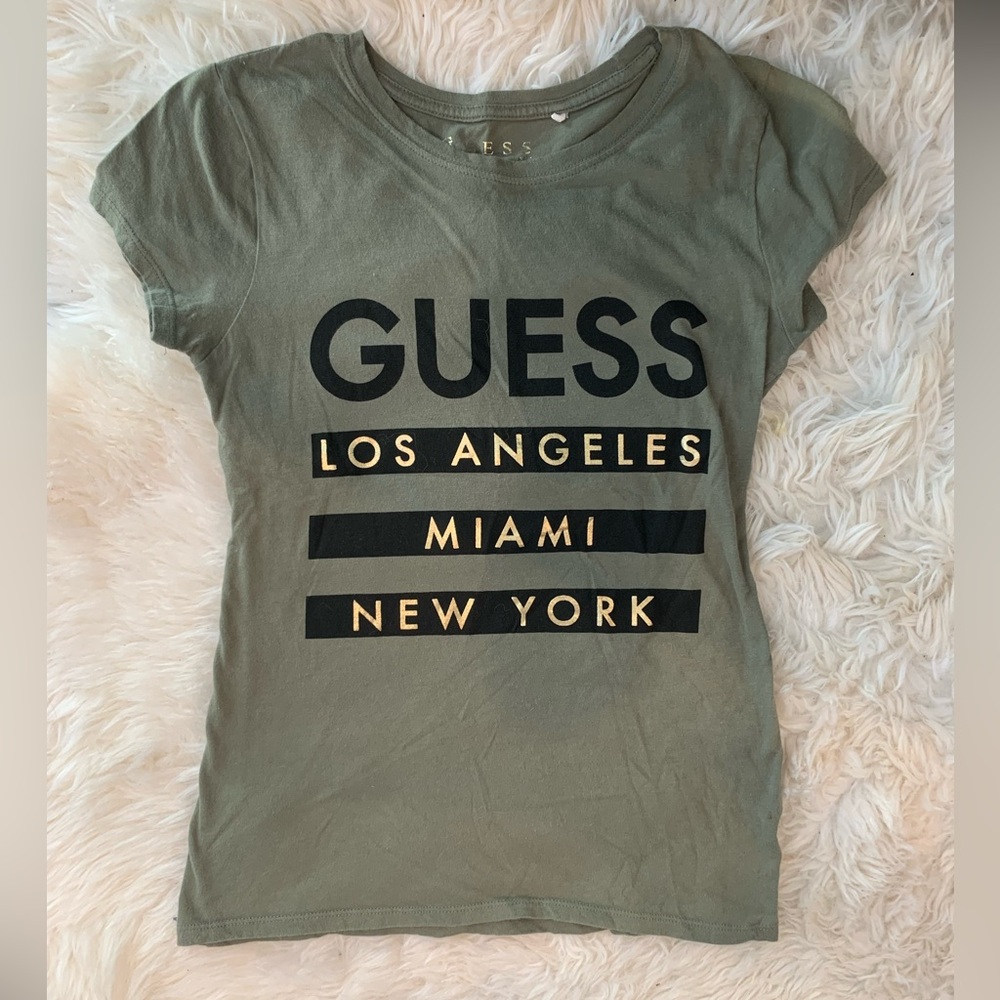 GUESS Olive Green Women's Top